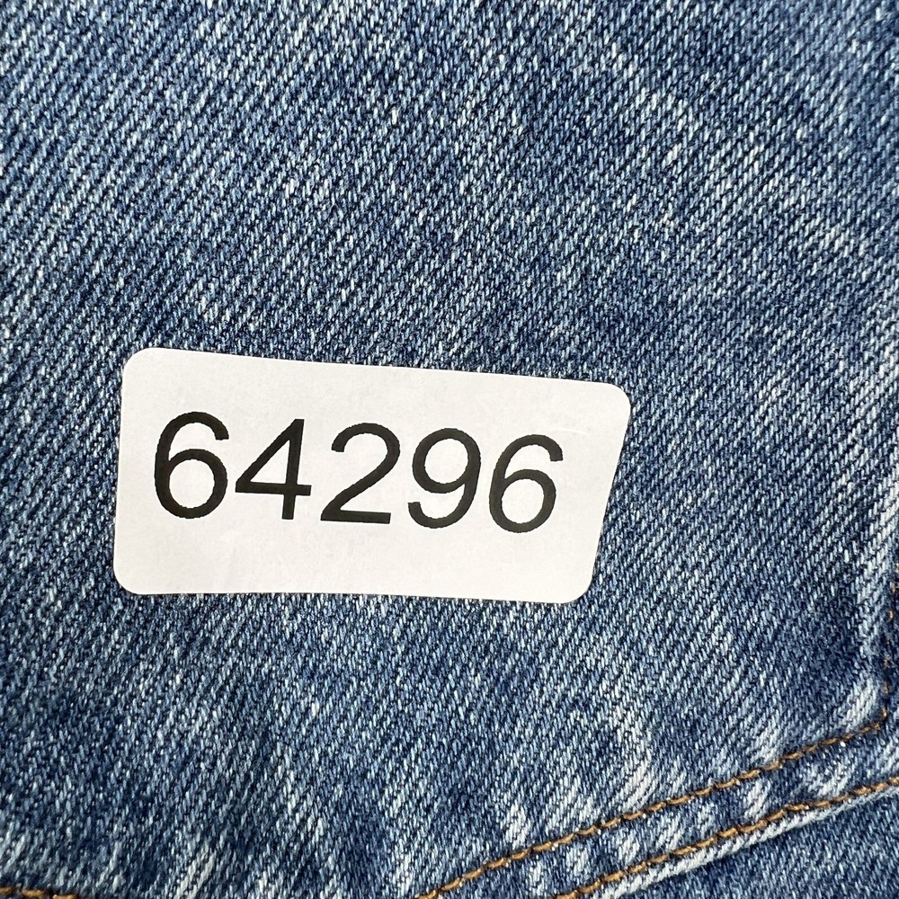 We The Free Baggy Wide Leg Distressed Jeans 29 Blue Knee Blowout Women Grunge - Picture 11 of 11
